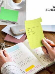 1 套 64 件粘性标签分隔器，配有明亮的便笺和学校索引标签，适合学生和成人学习用品 - 彩色 - 查看 7