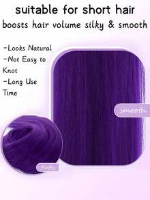 32 Inch Purple Ponytail Hair Extension, With Hair Clip Wig, Drawstring Wig, Soft And Natural Synthetic Wig, Suitable For Women To Wear - Multicolor - View 8