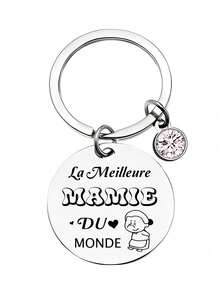 Stainless Steel Keychain, Mother's Day Gift From Grandchildren To Grandma, Grandma's Birthday Present - Multicolor - View 5