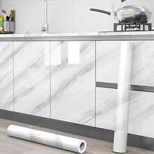 ucdfi 1 Rollo de papel tapiz autoadhesivo impermeable de PVC para decoración de cocina, pegatinas de pared para decoración de habitaciones, armarios, muebles de cocina y baño - mármol - Ver 1