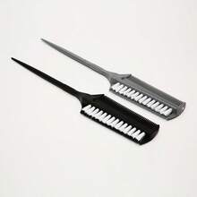 1pc Multifunctional Hair Comb, Suitable For Latin Dance Hairstyles And Smooth Hair, Equipped With Pointed Tail Comb And Spacing Comb, Ideal Hair Styling Tool And Hair Accessory For Barber Salon Beauty Travel Essential,Hair Products, Home Sleeping Bath Decor Hair Tool Kit,Summer,Holiday - Black - View 5