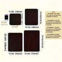 1pc Double-Layer Honeycomb Cat Litter Mat, Waterproof EVA Cat Litter Trapping Mat, Non-Slip Washable Pet Cat Litter Box Mat, Pet Supplies Cat Litter Collection Mat - Black - View 6