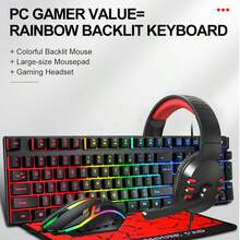 TF800 游戏四件套：带背光鼠标、键盘、耳机 - 查看 2