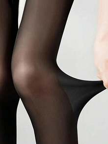 Women's 20D Ultra-Thin High-Waisted Leggings, Pure Black - An Essential Item For Creating A Slim Figure, Perfect For A Date. - Black - View 4