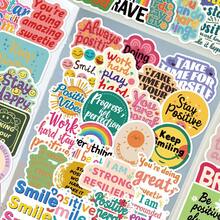 50张正能量励志贴纸套装，适用于手机壳、笔记本、吉他、滑板、生日礼物、剪贴簿用品、文具、趣味贴纸 - 正面肯定 - 查看 9