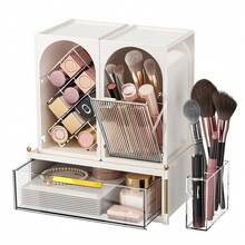 高端化妆品收纳盒,护肤品、面膜、乳液收纳盒,防尘桌面支架 - 彩色 - 查看 18