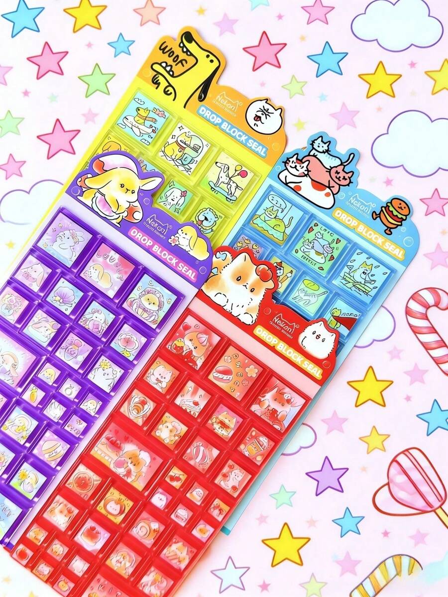 Bộ sticker dán hình giọt nước dễ thương, hình dán chống thấm nước chủ đề động vật hoạt hình Kawaii dùng cho sổ tay, album ảnh, ốp điện thoại, đồ thủ công DIY, bộ quà tặng văn phòng phẩm cho trẻ em và thanh thiếu niên. Trang trí nhà cửa, trang trí tiệc. - Nhiều màu - Xem 1