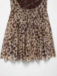 Seelio New Summer Leopard Print Chiffon Mesh Sexy Mini Dress, Spring/Summer Vacation - Nhiều màu - Xem 10