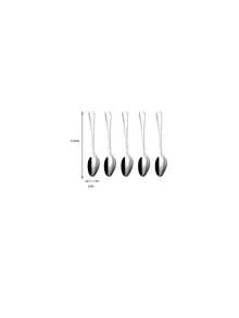 5pcs Stainless Steel Spoons, Main Course Spoon, Dessert Spoon, Coffee Spoon, Ice Cream Spoon, Watermelon Spoon, Tableware Soup Spoon For Adults - View 12