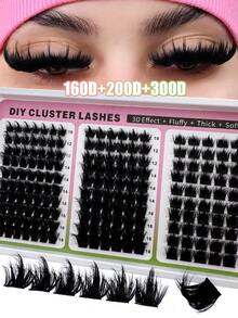 300D+200D+160D/160D+100D+60D 尖端睫毛簇接睫毛 180pcs/260pcs 加厚尖端單根睫毛 10-18mm 極其蓬鬆睫毛接睫毛 D/DD 捲度睫毛接睫毛 獨特尖端簇單根仙女簇睫毛 貂毛睫毛 - DD - 查看 2