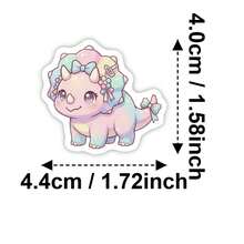 50 PIEZAS Pegatinas lindas de dinosaurio verde, pegatinas de vinilo estéticas y resistentes al agua para botellas de agua, portátiles, monopatines, fundas de teléfono, diarios, scrapbooking, decoración para adolescentes y adultos, calcomanías de dinosaurio para personalizar artículos diarios, pegatinas divertidas de criaturas prehistóricas para manualidades y accesorios DIY - Multicolor - Ver 7