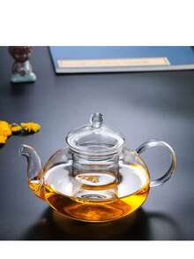 耐热玻璃茶壶，带过滤器和南瓜形手柄，加厚玻璃茶壶，适合家庭使用 - 彩色 - 查看 12