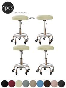 1pc Universal Removable Spill-Resistant Velvet Stretch Round Bar Stool Cover, Modern Style Dust-Proof Slipcover For Living Room, Kitchen - Multicolor - View 28