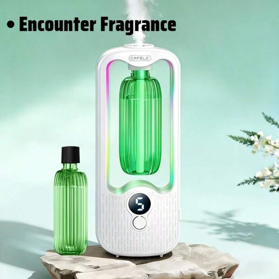 This Intelligent Automatic Aroma Diffuser Features A Large Capacity Essential Oil Diffuser, A Newly Upgraded Silent Diffuser With A Timer Function, And A Portable Mini Essential Oil Diffuser Suitable For Offices, Travel, Spas, And Yoga. It Also Features An Automatic Shut-Off Function And Offers 5 Scent Options - 1家用智慧香薰擴香儀+1瓶邂逅精油 - 查看 1