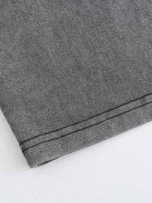 Men's "Hell Star" Washed T-Shirt - Extra Large Flame Star Pattern Street Style - Grey - View 5