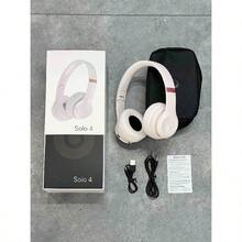 New Foldable Wireless Noise Cancelling Headphones For SOLO 4 Over Ear Sports Headset With Pop-Up Pairing And Portable Storage - Hồng - Xem 1