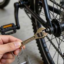 Customized Mini Wrench Keychain, Creative Metal Tool Shaped Keyring, Auto Accessories, Personalized Streetwear Zinc Alloy Jewelry, Can Customize Name Text, Gift For Dad, Decorative Pendant - Style B - View 5