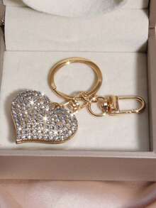1pc Elegant, Cute, Casual Zinc Alloy Fully Rhinestone Pendant, Suitable For All Seasons - Gold - View 3