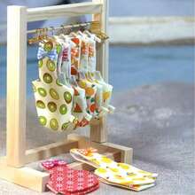 Wooden Bird Diaper Hanger, Figurine Lamb Plush Doll Clothes Storage Rack - View 6