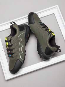 男士轻便时尚透气徒步鞋，休闲运动鞋 - 綠色 - 查看 1