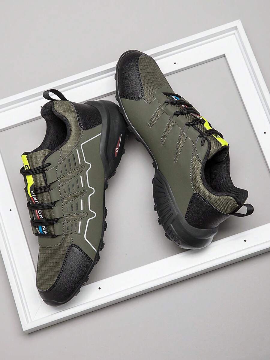 男士轻便时尚透气徒步鞋，休闲运动鞋 - 綠色 - 查看 1