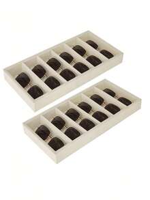 Velvet Fashion Glasses Organizer - Multifunctional Glasses, Jewelry (Rings, Necklaces, Bracelets, Watches) Storage Tray, Unisex - Beige - View 2