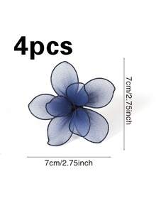2/4 Stücke Frühling Spitze Blume Stoffservietten Ringe, geeignet für Hochzeitsparty, Feiertagsfeier, Picknick, Camping, rustikale Zusammenkunft, Geburtstags-Tischdekoration Serviettenringe, minimalistisches Design - Verschiedenfarbig - Übersicht 14