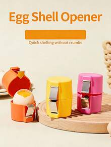 1 cái dụng cụ mở vỏ trứng bằng nhựa PP và thép không gỉ, dụng cụ tách vỏ trứng nhỏ gọn với khay hình trứng chắc chắn, dễ sử dụng cho việc nấu ăn tại nhà. - Nhiều màu - Xem 3