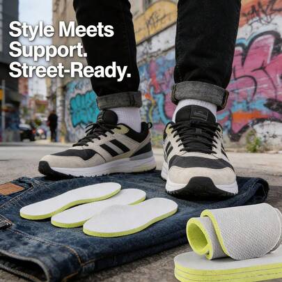 1 đôi lót giày unisex mềm mại, giảm sốc, đàn hồi cao, thoáng khí và giữ ấm, phù hợp cho đi bộ, đứng và chạy, lót giày thoải mái với độ đàn hồi tốt.