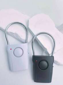 1 Pasang Alarm Gagang Pintu Anti-Pencurian, Terbuat dari Bahan ABS Warna Putih/Hitam, dengan Fungsi Sensor Ganda Listrik Statis dan Getaran, Alarm Keamanan Rumah untuk Pintu dan Jendela Terhadap Pencurian - Putih - View 10