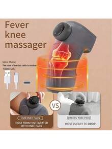 AXH [Mother's Day, Father's Day Gift] Knee Heating Massager, Relaxing Massage, With Insulation Bag, Suitable For All, Black - Grey - View 8