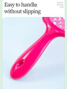 Bows Grid Comb With Loose Hair Design, Hollowed-Out Structure, Ergonomic Handle, Anti-Static, Reduces Hair Breakage, Easy To Clean, Suitable For All Hair Types, Curly Hair, Straight Hair, Loose Hair, Oily Hair. Travel Equipment, Hair Care Tools, Hair Styling Products, Multi-Functional Hair Brush, Suitable For Hair Salons, Barber Shops, And Home Use - Multicolor - View 7