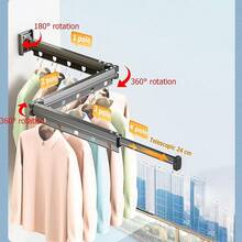 Telescopic Clothes Drying Racks - A - 보기 2