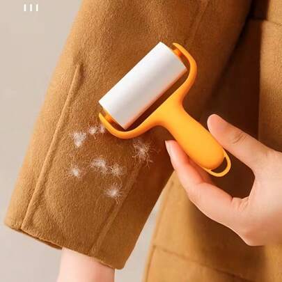 3pcs Multifunctional Flocked Roller Set - Heavy Duty Adhesive Sheets For Pet Hair Remover, Static Cling, Clothes & Furniture Cleaning - Manual Roller, Ideal For Home Use, Gift, Fashionable Design, Easy Maintenance