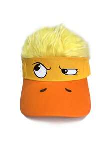 1pc Funny Duck Shaped Novelty Hat, Decorative Baseball Cap For Stage Performance, Party, Street Fashion, Cute Wig Hat - Yellow - View 13