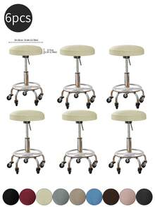 1pc Universal Removable Spill-Resistant Velvet Stretch Round Bar Stool Cover, Modern Style Dust-Proof Slipcover For Living Room, Kitchen - Multicolor - View 21