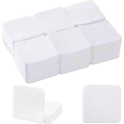 100/640Pcs Nail Wipes Pad Lint Free,Nail Polish Remover Eyelash Extension Glue Cleaning Wipes,Non Woven Lash Extensions Supplies Accessories