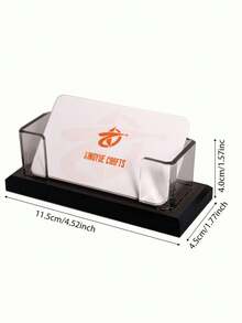 Transparent Acrylic Business Card Holder, Holds Up To 80 Cards, Desktop Accessory, Office Display, Essential For Back To School Season - Injection Molded Transparent Business Card Holder - View 15