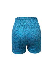 Plus Size Gradient Color Sexy Fitted Beach Sports Shorts Vacation Summer - Sky Blue - View 2