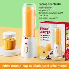 SOKANY Portable Wireless Juicer Cup, USB Rechargeable Mini Personal Blender With Sports Lid, Dual Use Fruit Mixer For Smoothies Cocktails Home Travel - Below 0.5L - View 1
