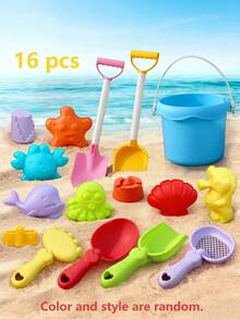 Beach Toy Set, Including Shovel, Wagon And Bucket, Ideal For Children To Play On The Beach And In The Water, Perfect Gift For Children, Suitable For Birthday And Easter Gifts - Multicolor - View 14