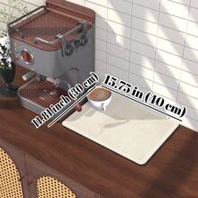 Coffee Machine Mat, Kitchen Countertop Draining Mat, Quick Dry, Heat Resistant, Non-Slip Rubber Bottom, Waterproof, Easy To Clean - Ginger - View 17
