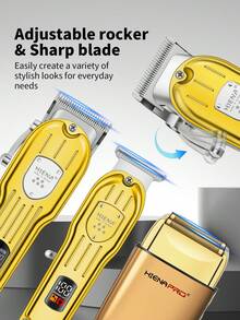 Bộ dụng cụ chăm sóc cá nhân chuyên nghiệp 3 trong 1 dành cho nam giới - Máy cạo râu điện sạc USB, máy tỉa râu chính xác, máy tỉa râu, bộ dụng cụ cắt tóc chuyên nghiệp - Bộ quà tặng lý tưởng cho gia đình trong bao bì trang nhã. - Xem 2