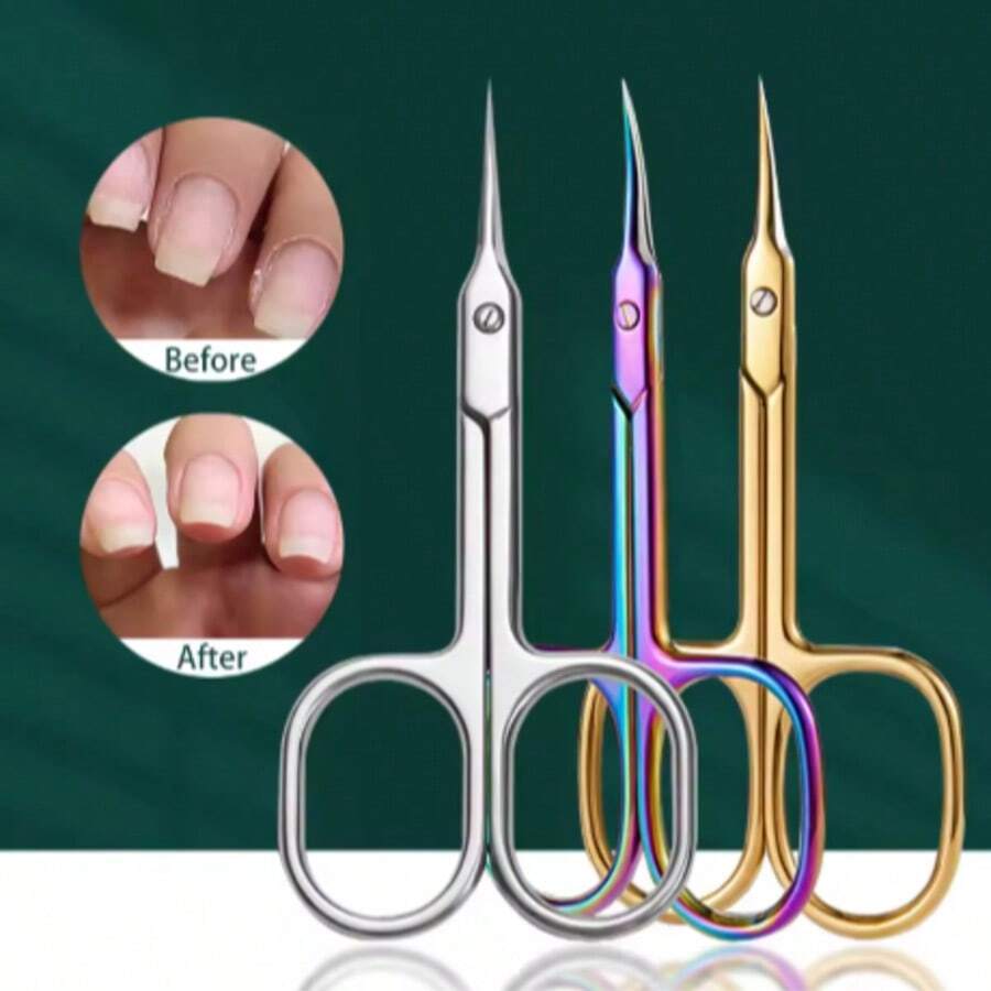 2/4 Russian Style Angled Keratin Clipper, Nail Keratin Pliers, Dead Skin Remover, Professional Nail Care Tools, Stainless Steel Keratin Pliers - Multicolor - View 1