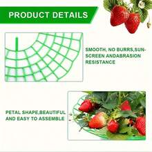 10 piezas de soportes para fresas verdes - Accesorios de jardinería anticorrosión, diseño de rejilla abierta que promueve la circulación de aire, evita la pudrición, ayuda a que la fruta crezca de manera saludable - Ideal para entusiastas de la jardinería y las plantas, un asistente de plantación - Multicolor - Ver 8