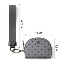 Women's Mini Zip Around Wristlet Wallet With Detachable Mini Wallet & Card Holder Pouches, Ideal Christmas Stocking Stuffer Gift For Travel, Everyday Carry, Keys, Cards And Small EssentialsPocket - 灰波點 - 查看 2