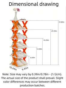 流行简约鞋架，家用小型鞋柜，多层节省空间折叠鞋架 - 彩色 - 查看 11