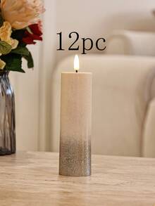 Bộ 12 đèn nến điện tử LED hình viên đạn bán chạy xuyên biên giới, đèn ngủ nhỏ tạo không gian lãng mạn, đèn trang trí bàn làm việc. - Đèn nến - Xem 13