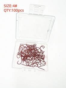 100 lưỡi câu cá chép có ngạnh, tay áo màu đỏ, phụ kiện lưỡi câu cá dẹt mini - Nhiều màu - Xem 14