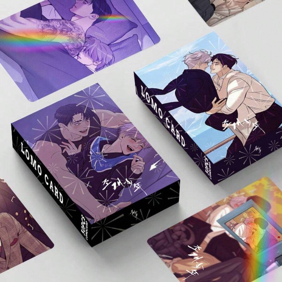 30 piezas Tarjetas flash holográficas "Pearl Boy" de doble cara, 30 tarjetas pequeñas, tarjetas LOMO, tarjetas fotográficas en caja, tarjetas coleccionables y tarjetas de felicitación - Multicolor - Ver 1